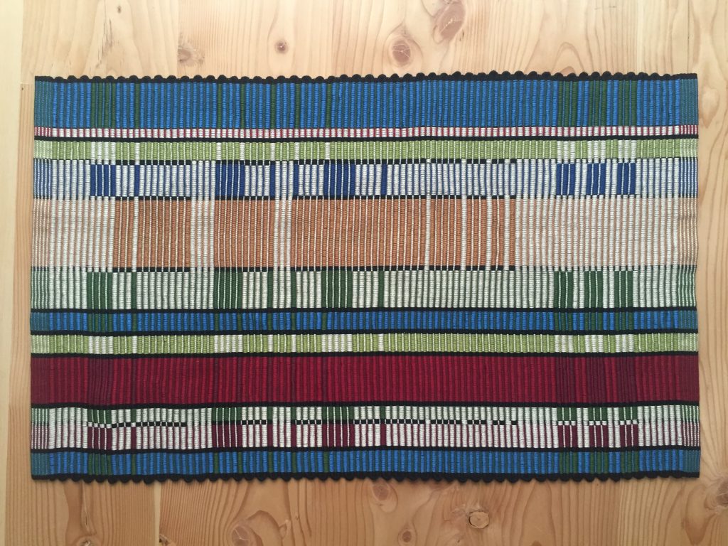 Prairie Style/Frank Lloyd Wright-inspired rep weave rug
