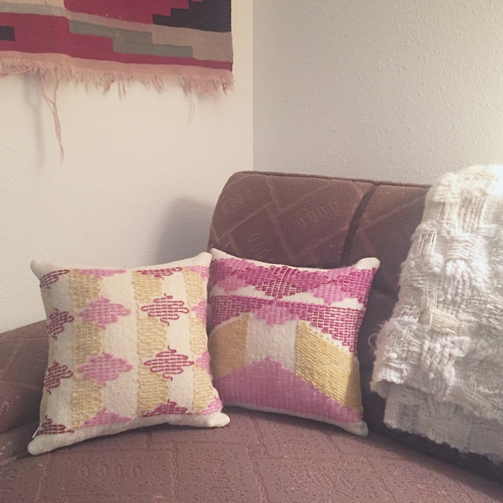 Pillow covers in Theo Moorman technique 