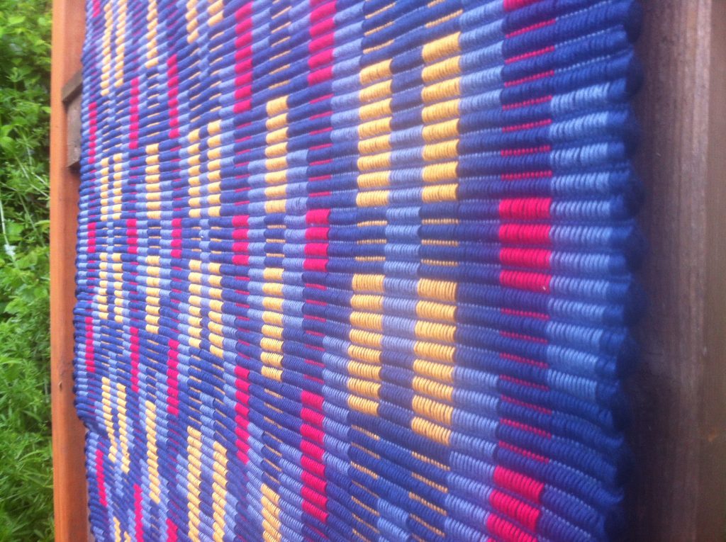 Detail of rep weave rug, 2013