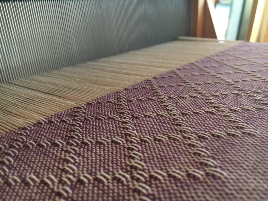 8-shaft huck lace napkins, in progress